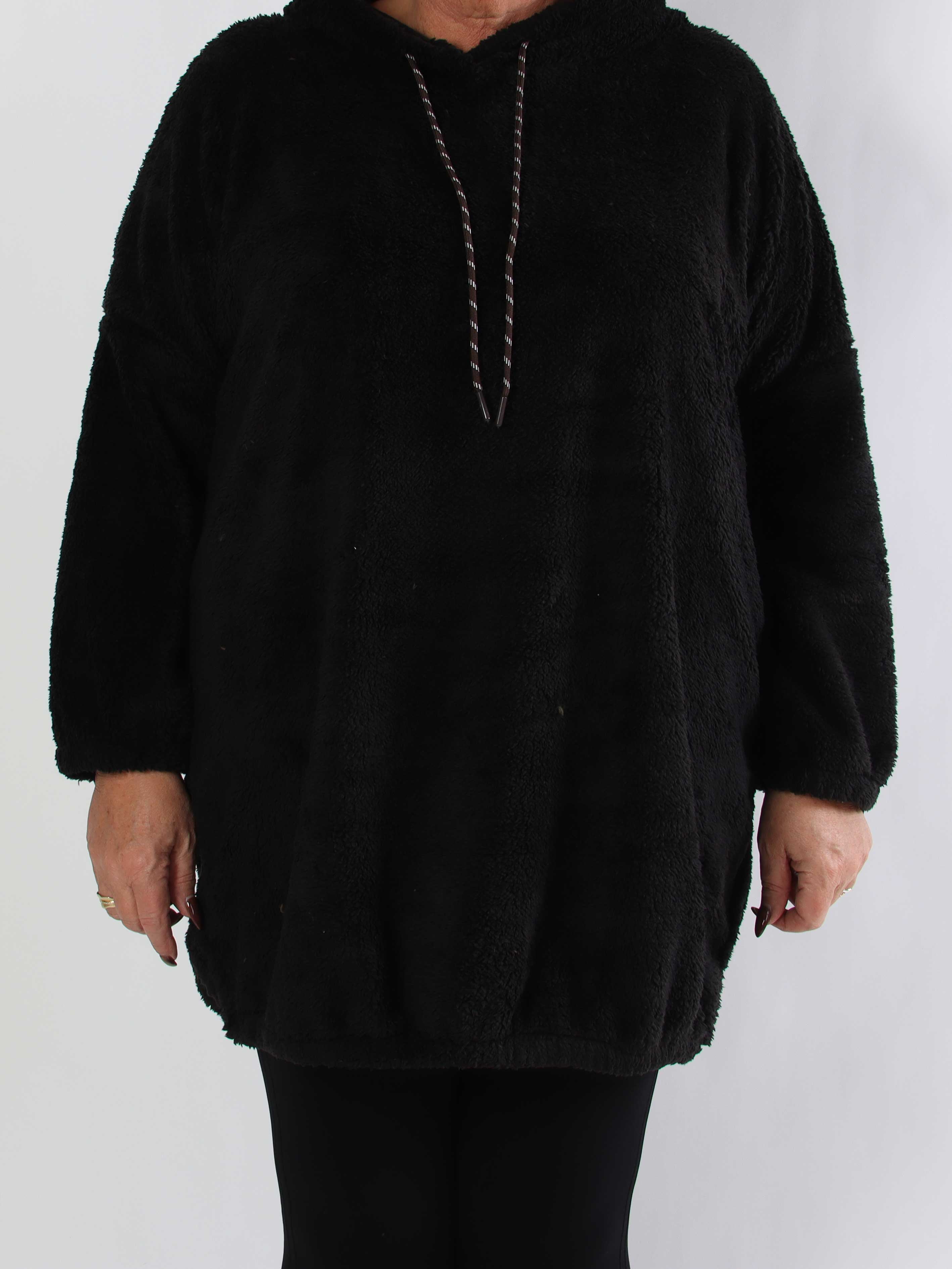 Puffy - Plus size hoodie i fluffy og blød kvalitet
